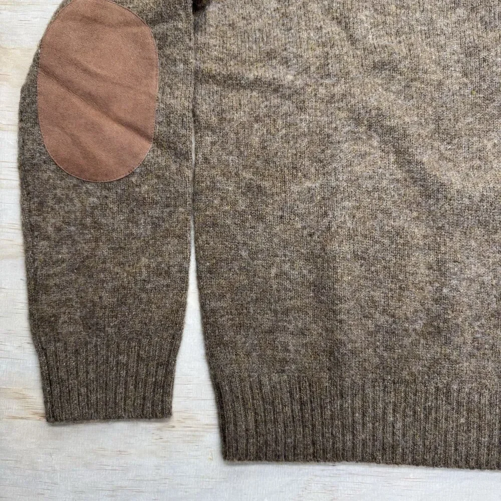 NEW Polo Ralph Lauren Aviator Wool Sweater Mens Crewneck Pullover 2XL Brown